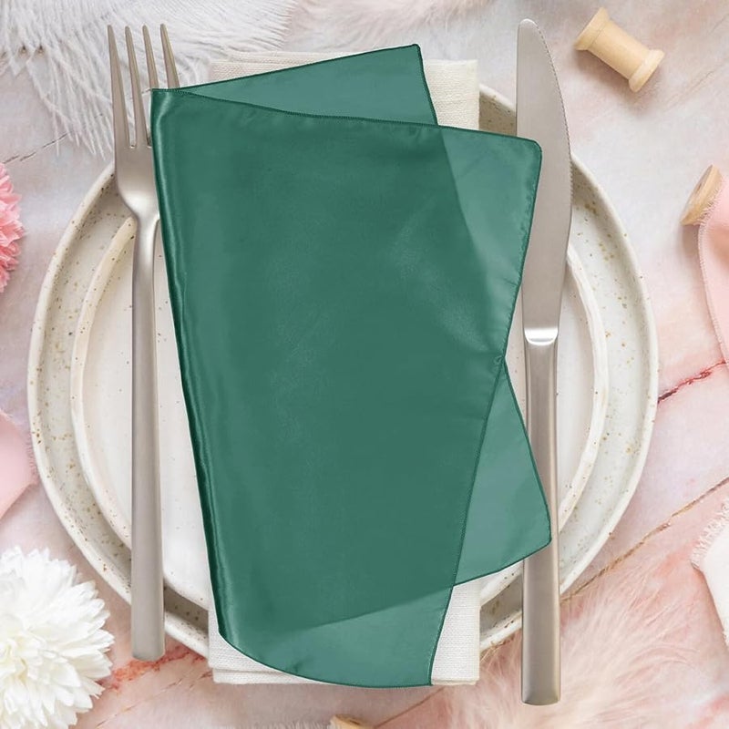 8 Pcs Smooth Satin Cloth Napkins Reusable Washable for Home Hotel Restaurant - Image 4